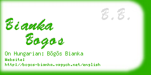 bianka bogos business card